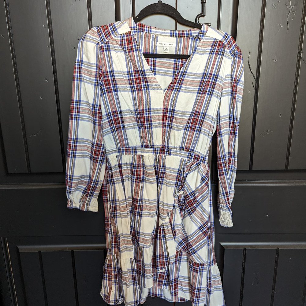 NWOT Free Assembly Plaid Dress, size M